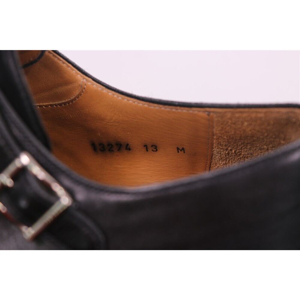 Magnanni Miro Double Monk Strap Black Leather Dress Shoes Men's US 13 - Picture 11 of 11